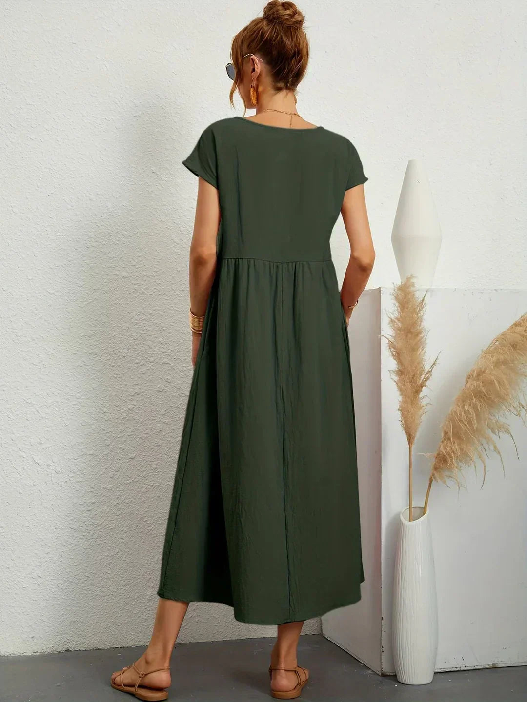 Mode Lumiére™ — Timeless elegance flowing midi dress