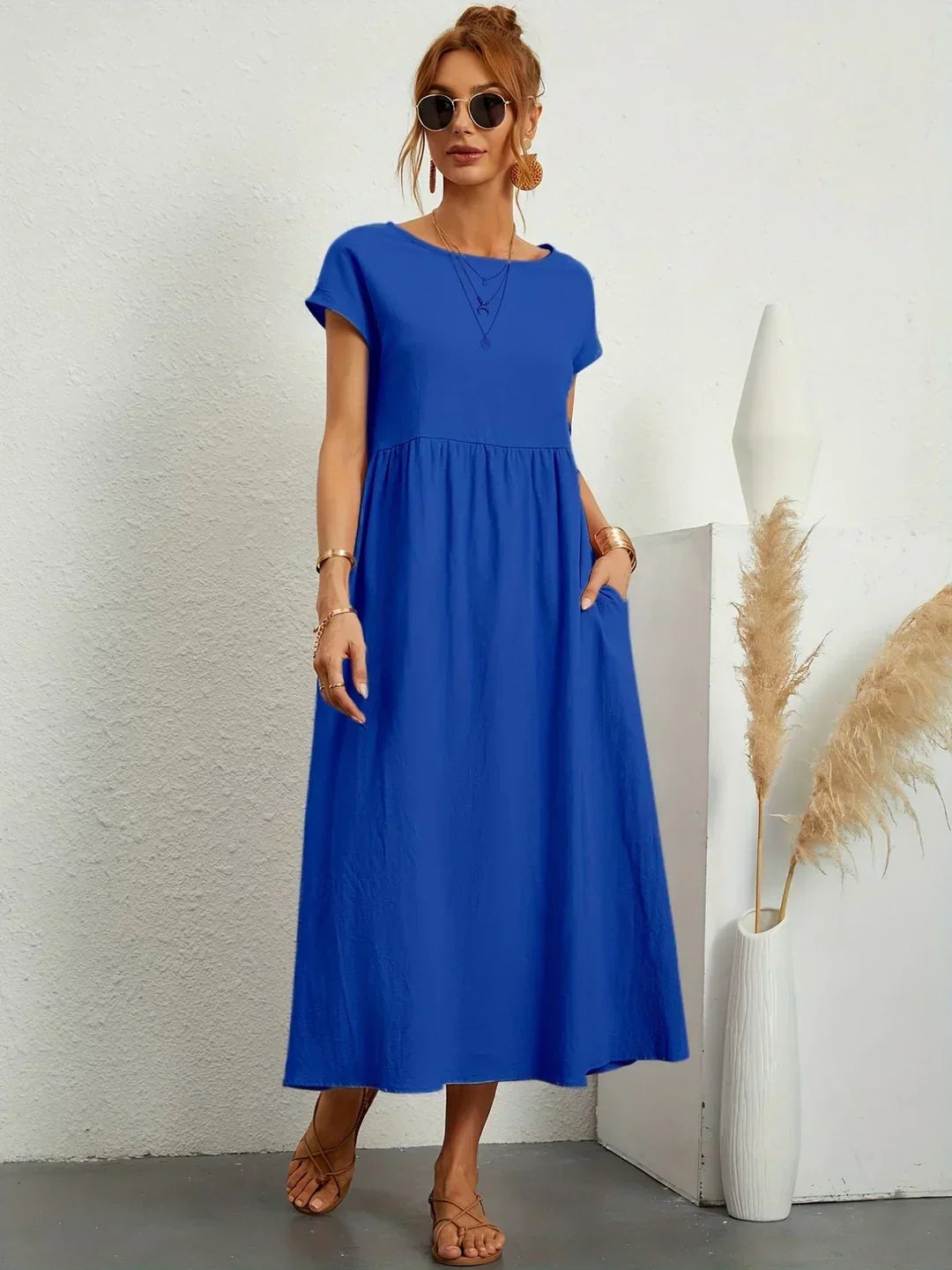 Mode Lumiére™ — Timeless elegance flowing midi dress