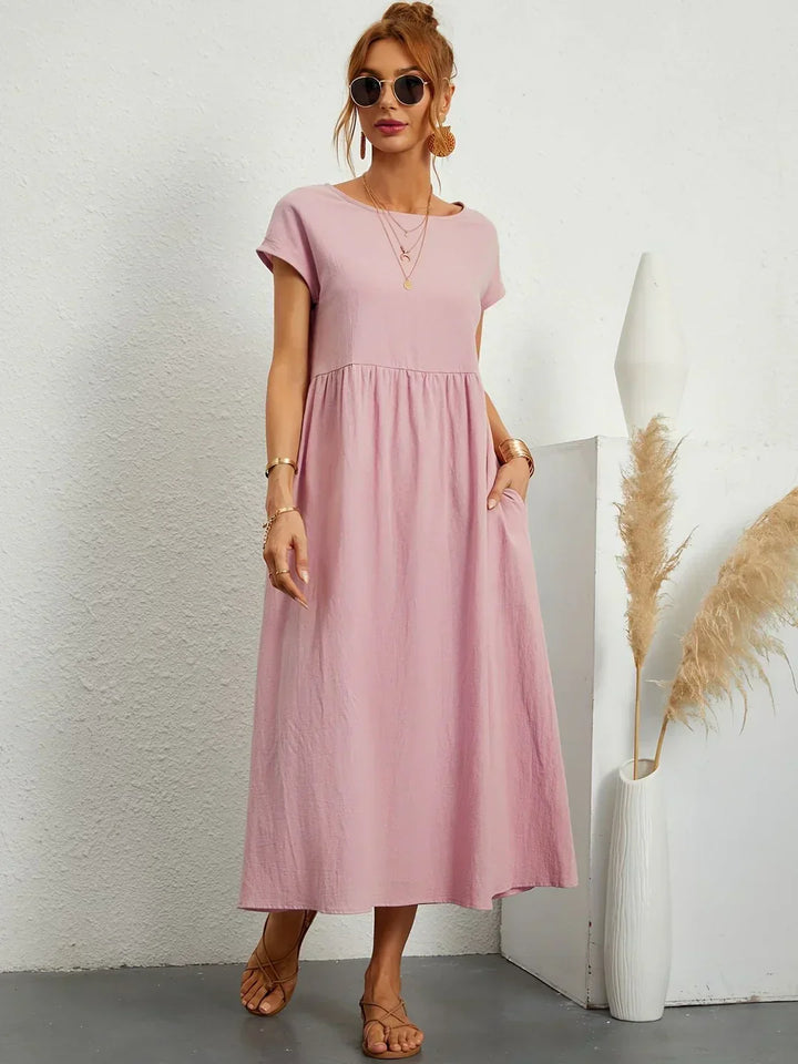 Mode Lumiére™ — Timeless elegance flowing midi dress