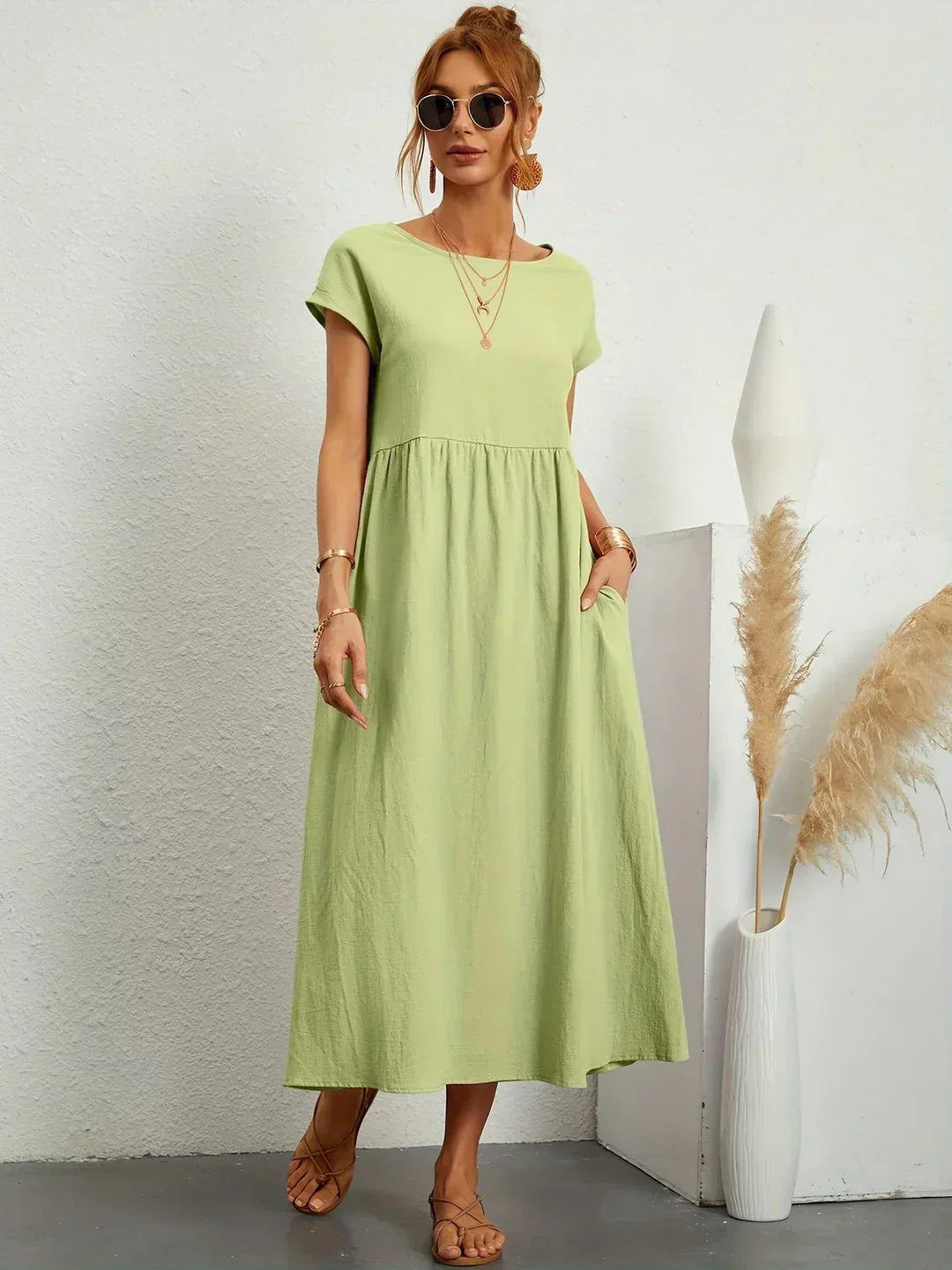 Mode Lumiére™ — Timeless elegance flowing midi dress