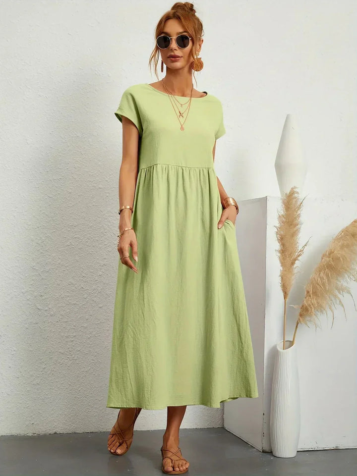 Mode Lumiére™ — Timeless elegance flowing midi dress
