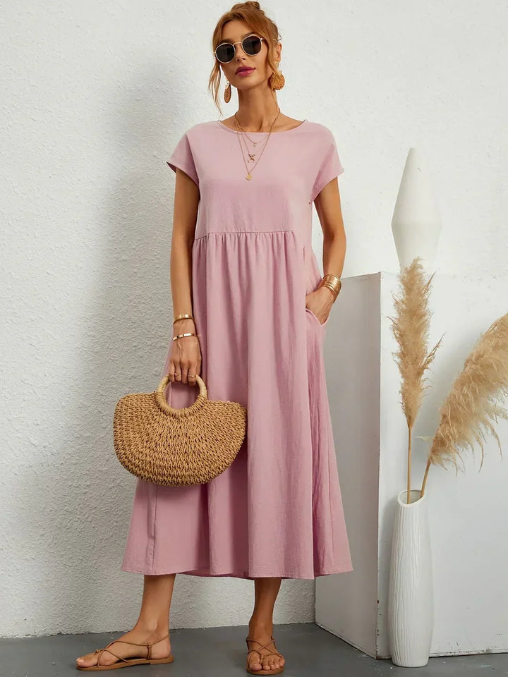 Mode Lumiére™ — Timeless elegance flowing midi dress