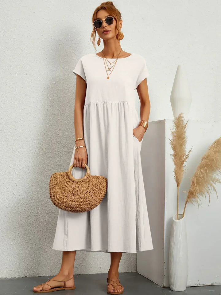 Mode Lumiére™ — Timeless elegance flowing midi dress