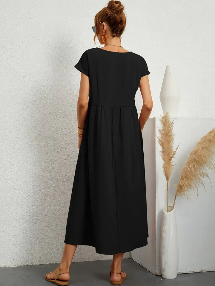 Mode Lumiére™ — Timeless elegance flowing midi dress