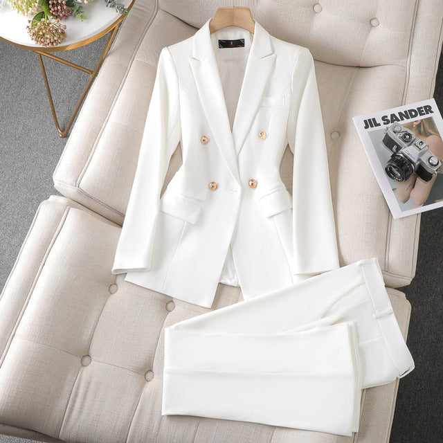 Women's versatile blazer and trousers set