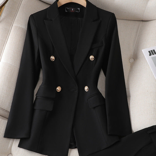 Women's versatile blazer and trousers set