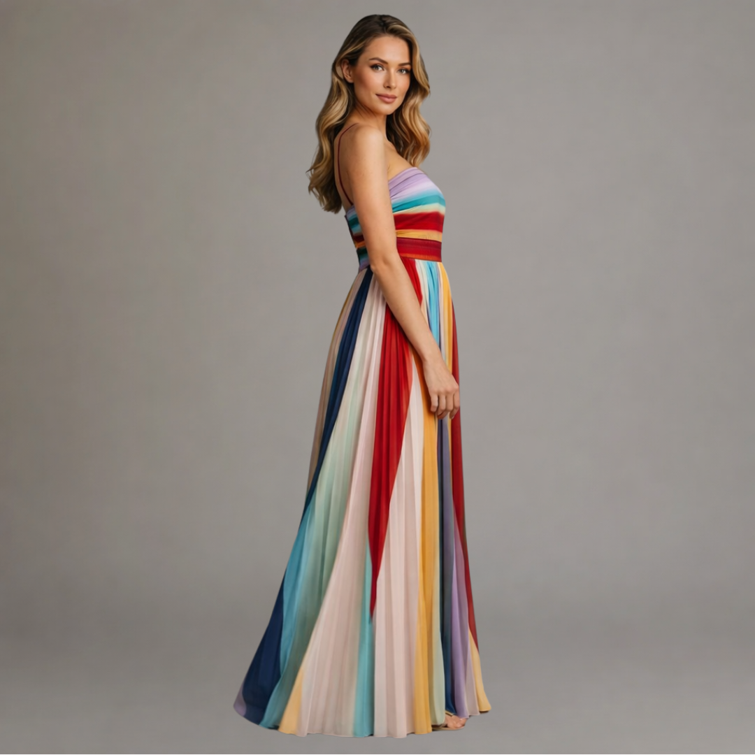 Mode Lumiére™ | Colorful Lumière Maxi Dress