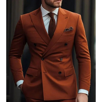 Morden Double-Breasted Tailored Suit