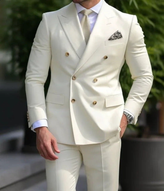 Morden Double-Breasted Tailored Suit