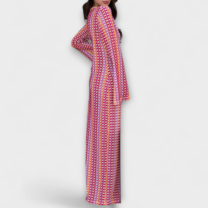 Mode Lumiére™ – V-Neck Summer Style Maxi Dress