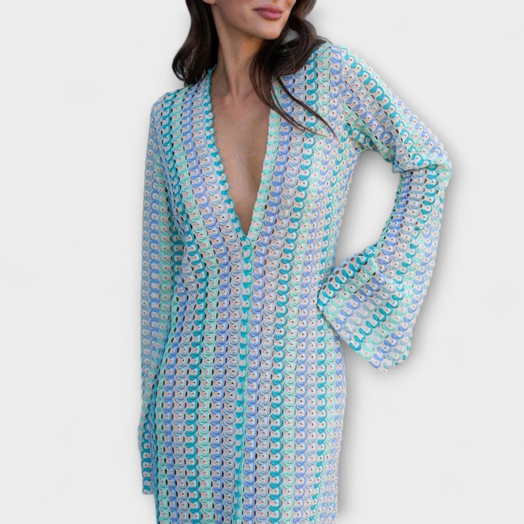 Mode Lumiére™ – V-Neck Summer Style Maxi Dress