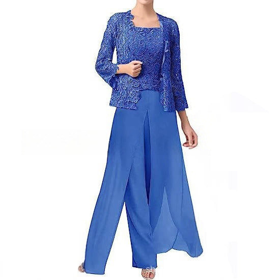 MOREAU LYON | ELEGANT CHIFFON PANT SUIT FOR WOMEN