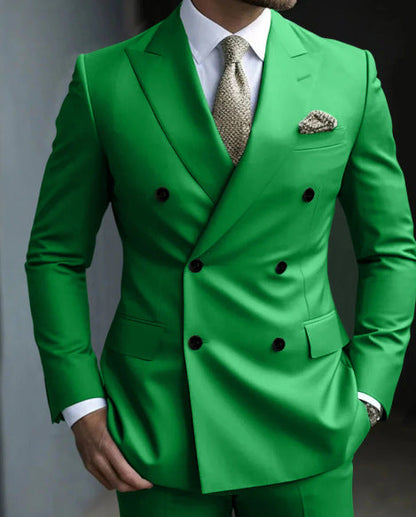 Morden Double-Breasted Tailored Suit