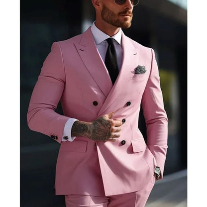 Morden Double-Breasted Tailored Suit