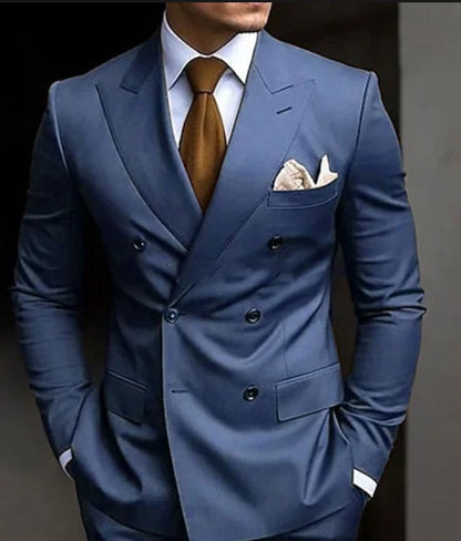 Morden Double-Breasted Tailored Suit