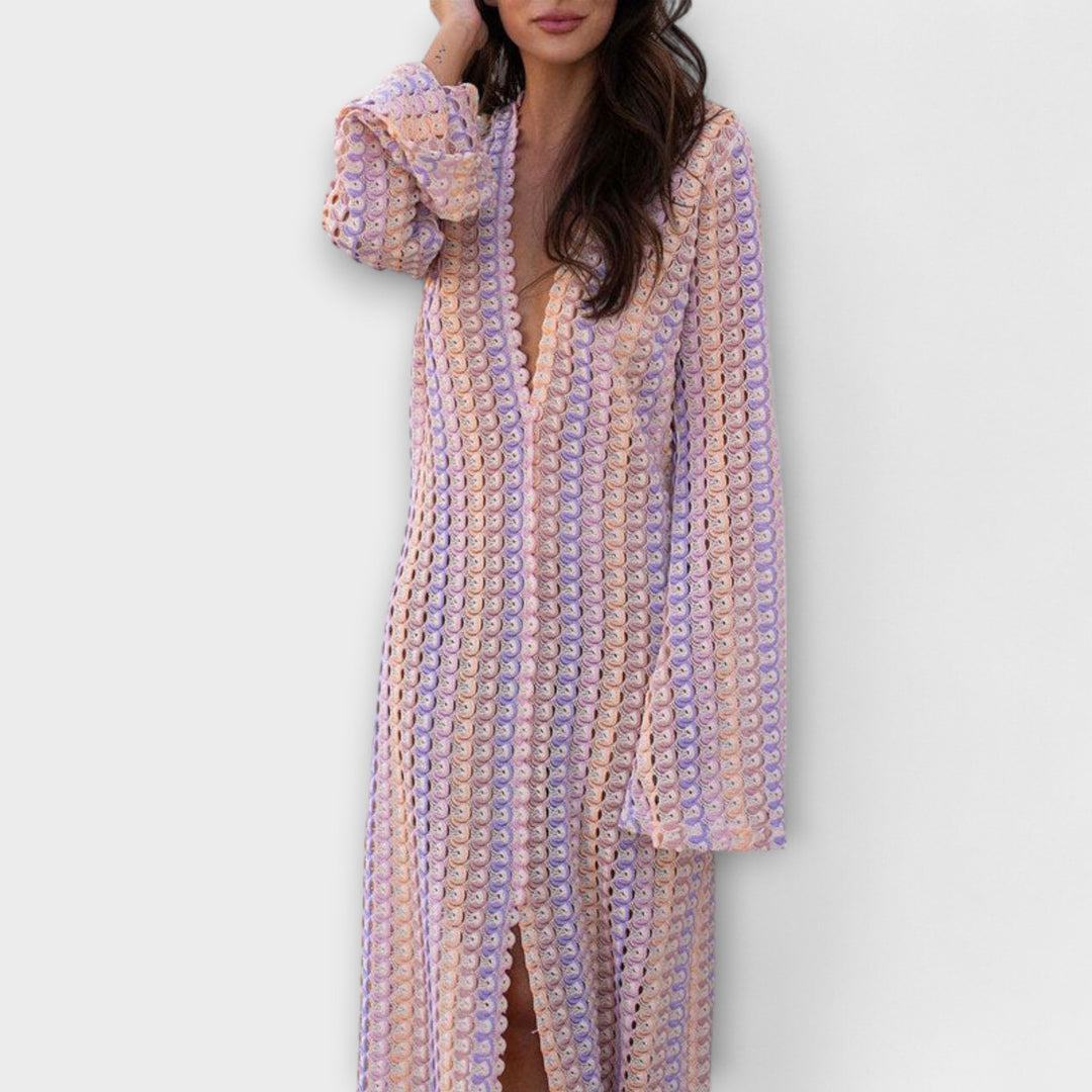 Mode Lumiére™ – V-Neck Summer Style Maxi Dress