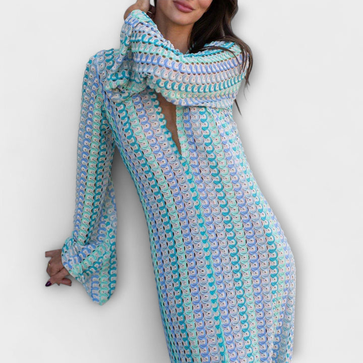 Mode Lumiére™ – V-Neck Summer Style Maxi Dress