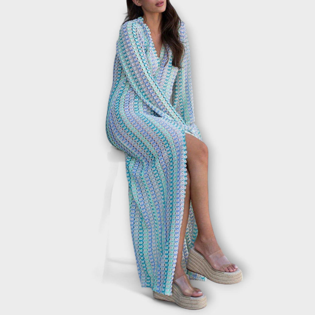 Mode Lumiére™ – V-Neck Summer Style Maxi Dress