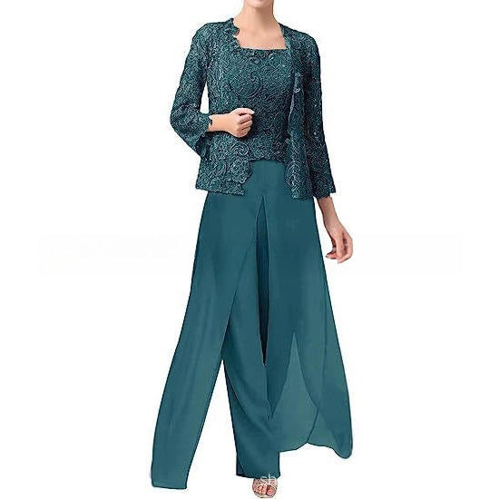 MOREAU LYON | ELEGANT CHIFFON PANT SUIT FOR WOMEN