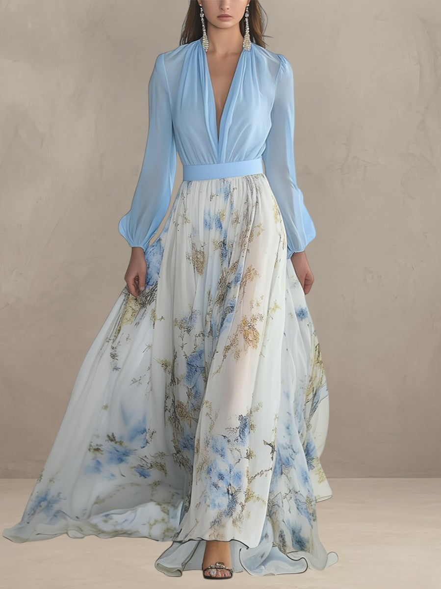 BANDIA | MAGNIFICENT MAXI DRESS WITH FLORAL PRINT
