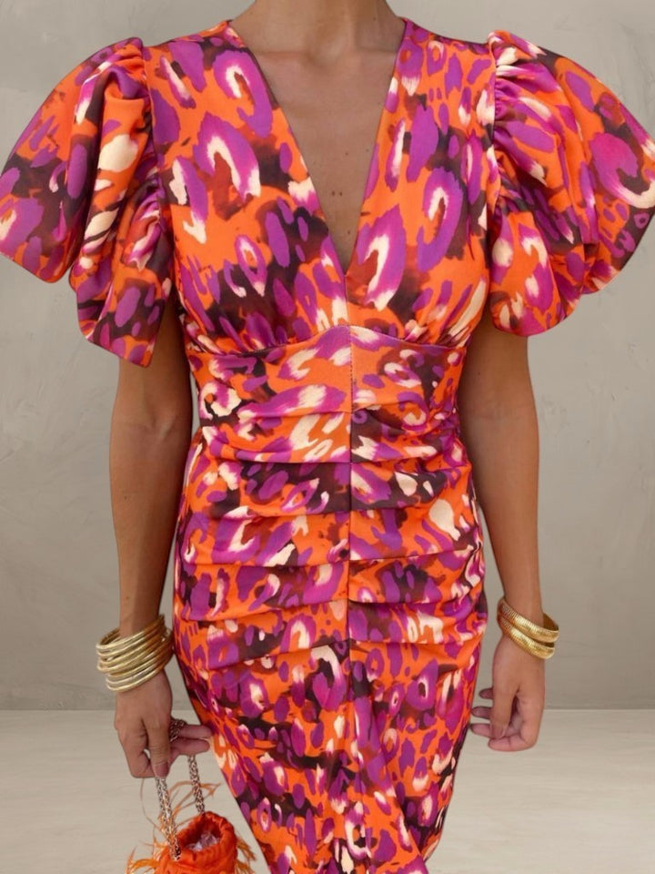 Light Fashion | VIBRANT PLEATED MIDI DRESS