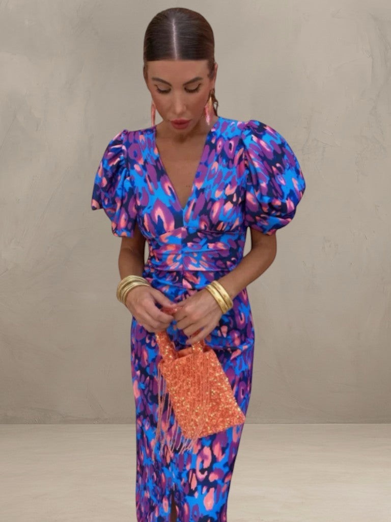 Light Fashion | VIBRANT PLEATED MIDI DRESS