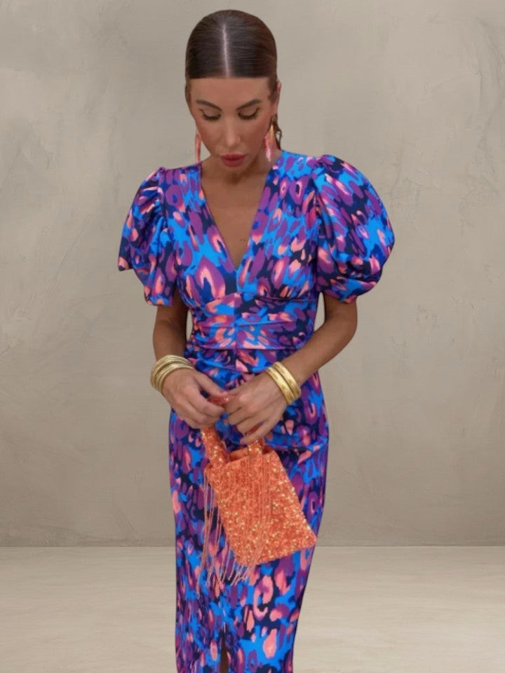 Light Fashion | VIBRANT PLEATED MIDI DRESS
