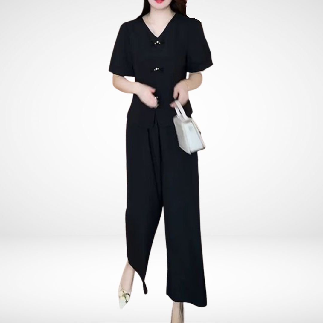 Elsie™ Two-Piece Elegant Short Sleeve Set