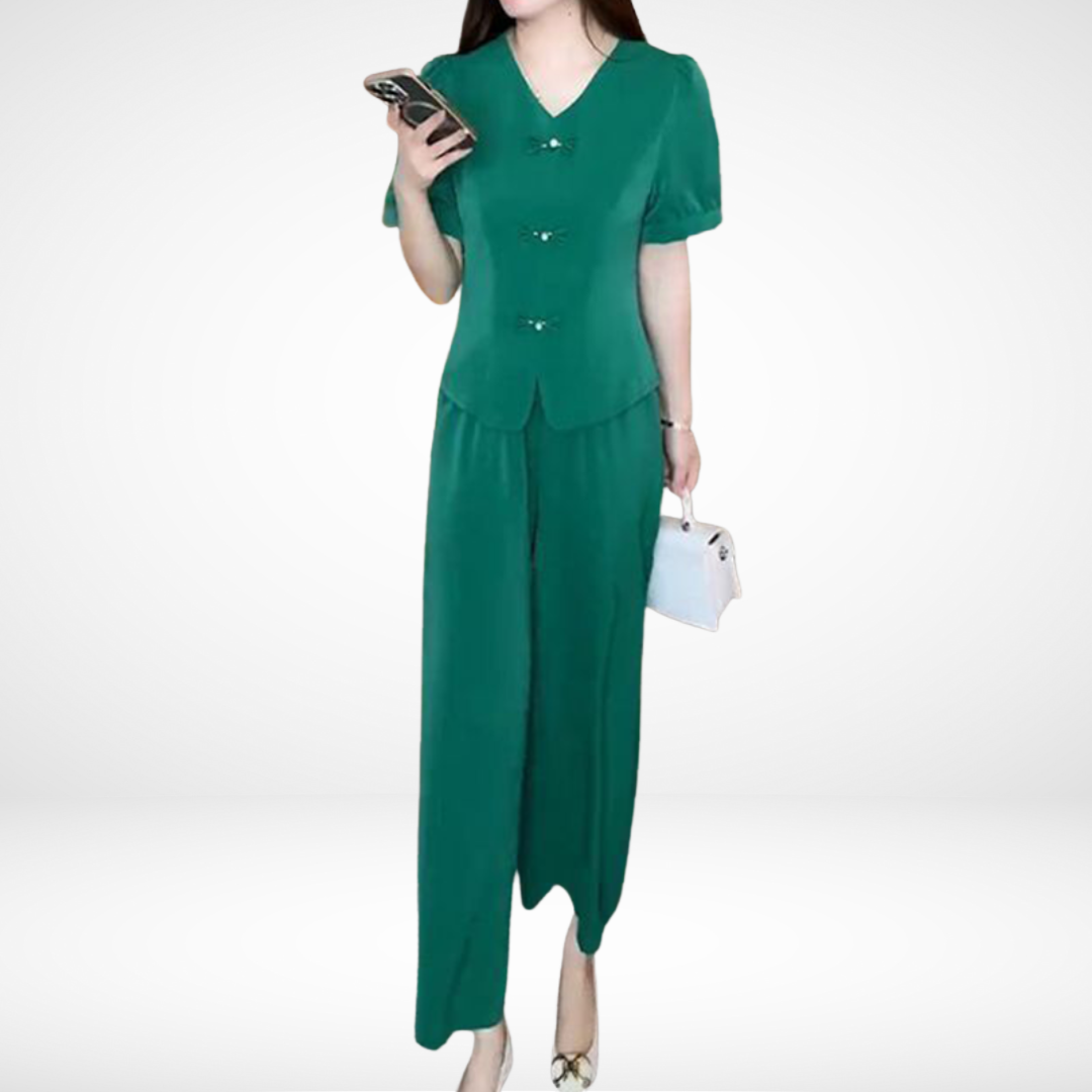 Elsie™ Two-Piece Elegant Short Sleeve Set