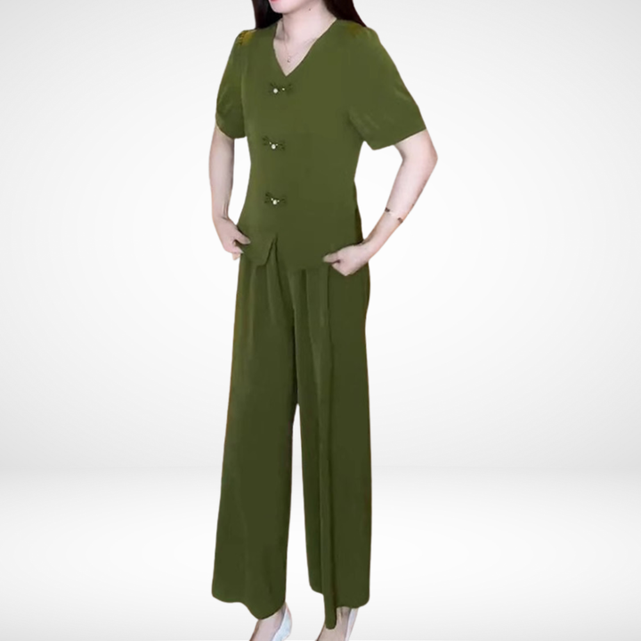Elsie™ Two-Piece Elegant Short Sleeve Set
