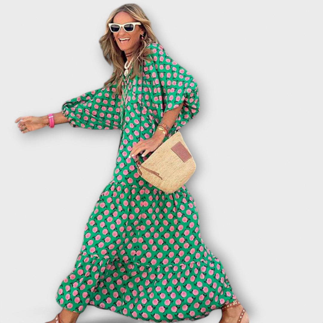 Mode Lumiére™ Elegant Geometric Maxi Dresses