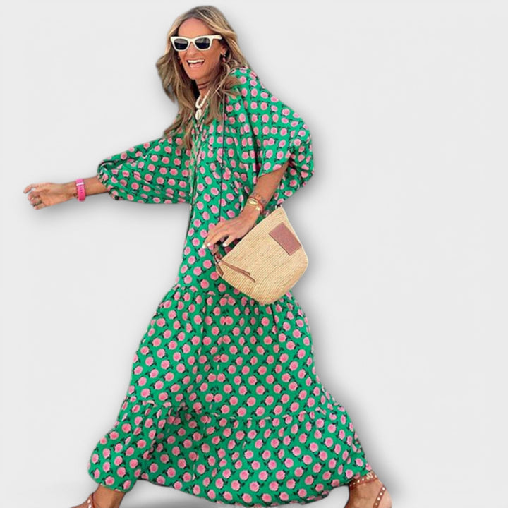 Mode Lumiére™ Elegant Geometric Maxi Dresses