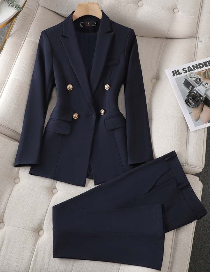 Women's versatile blazer and trousers set
