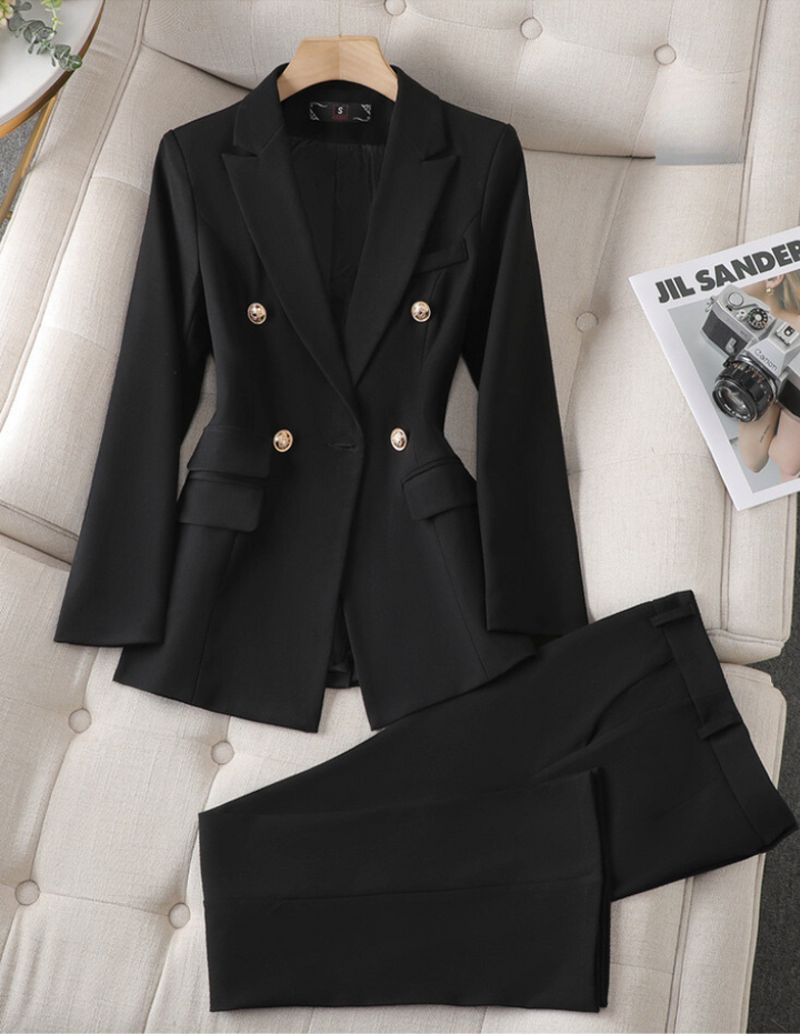 Women's versatile blazer and trousers set