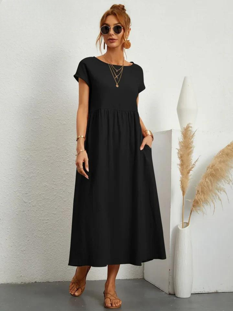Maelis | Women's Cotton-Linen Pocket Dress