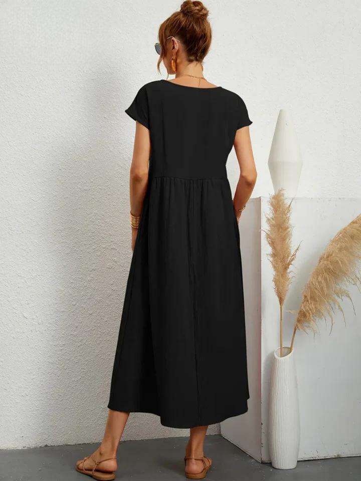 Maelis | Women's Cotton-Linen Pocket Dress