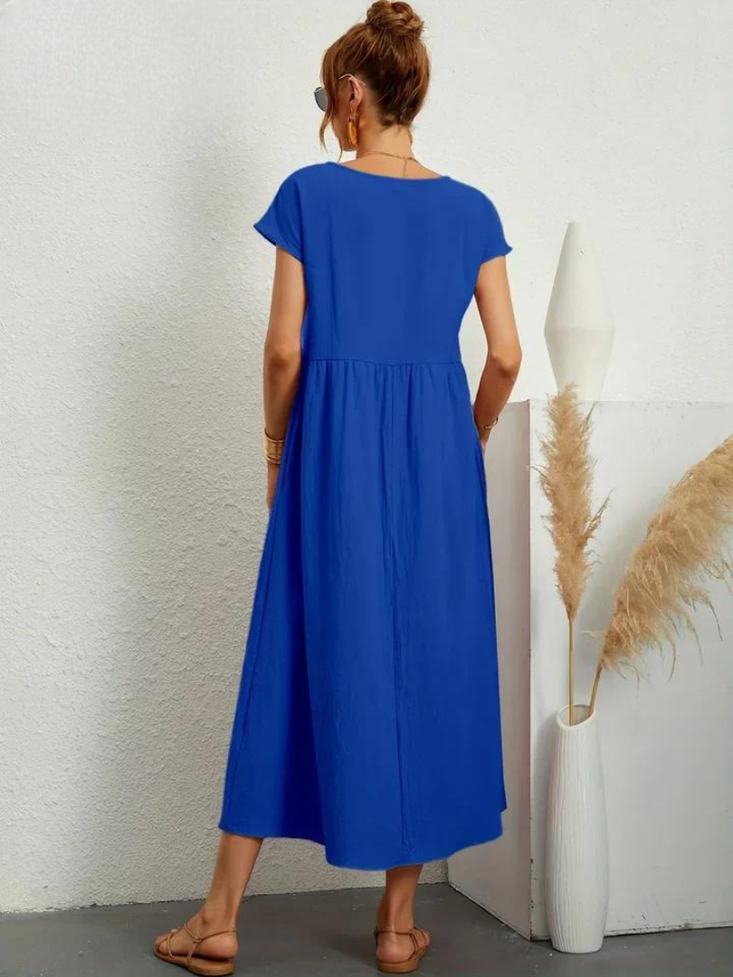 Maelis | Women's Cotton-Linen Pocket Dress