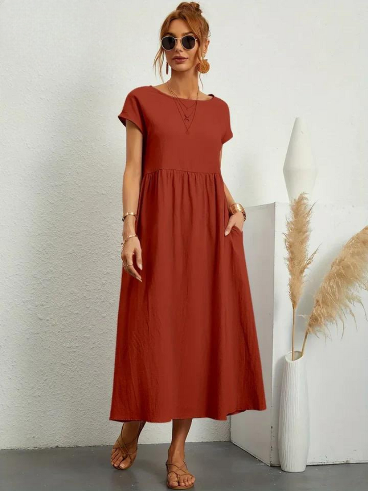 Maelis | Women's Cotton-Linen Pocket Dress