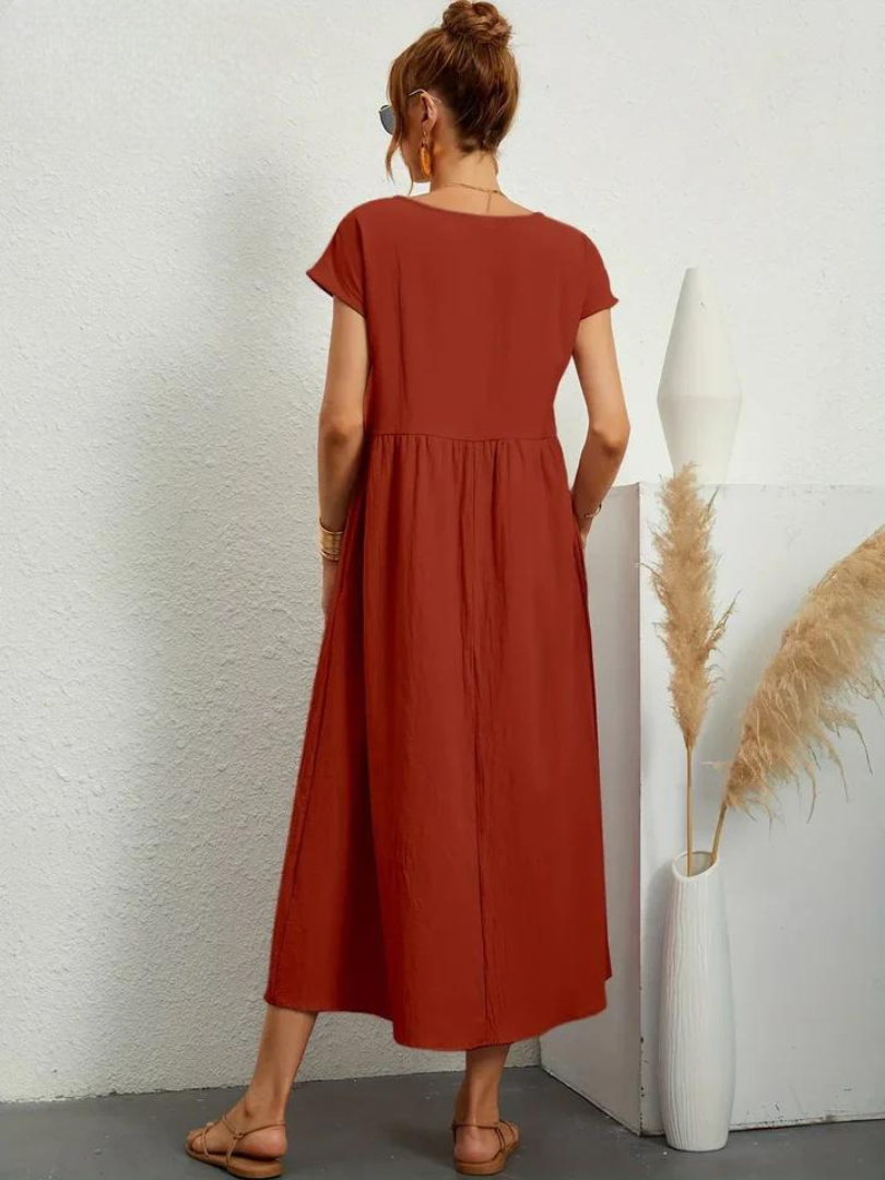 Maelis | Women's Cotton-Linen Pocket Dress