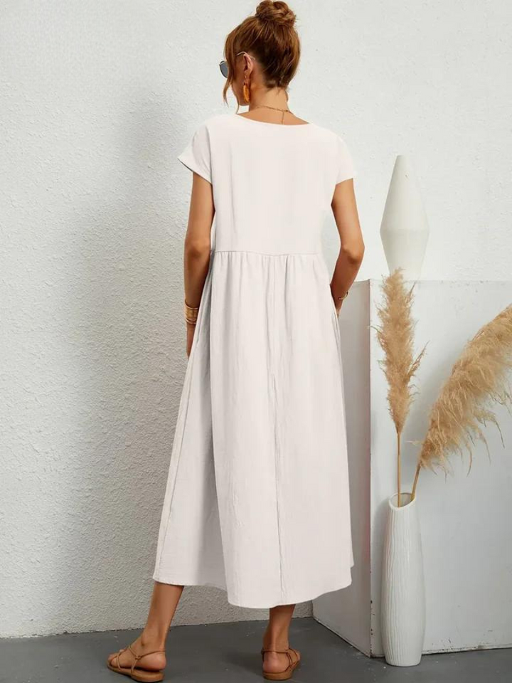 Maelis | Women's Cotton-Linen Pocket Dress