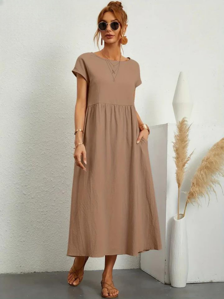 Maelis | Women's Cotton-Linen Pocket Dress