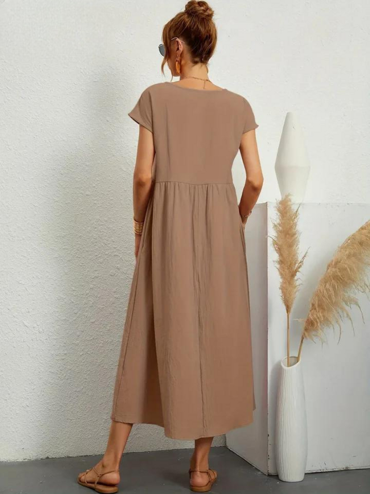 Maelis | Women's Cotton-Linen Pocket Dress