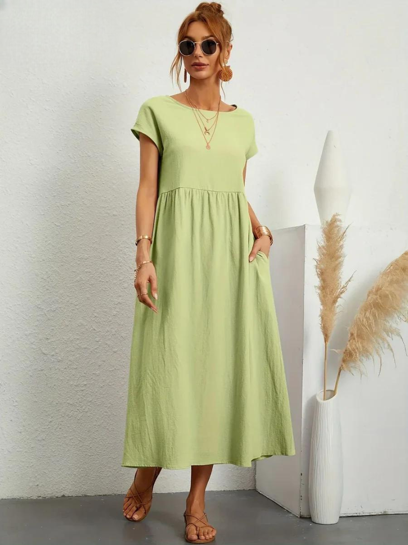 Maelis | Women's Cotton-Linen Pocket Dress