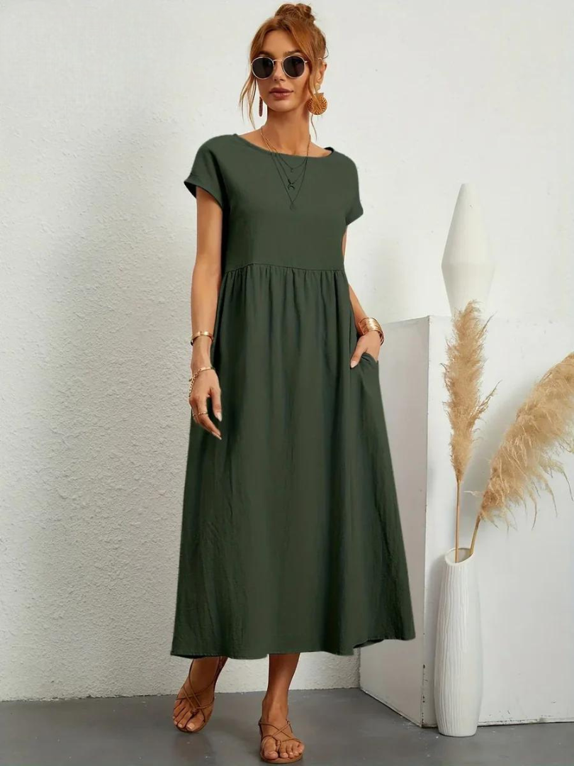 Maelis | Women's Cotton-Linen Pocket Dress