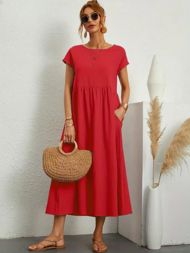 Maelis | Women's Cotton-Linen Pocket Dress