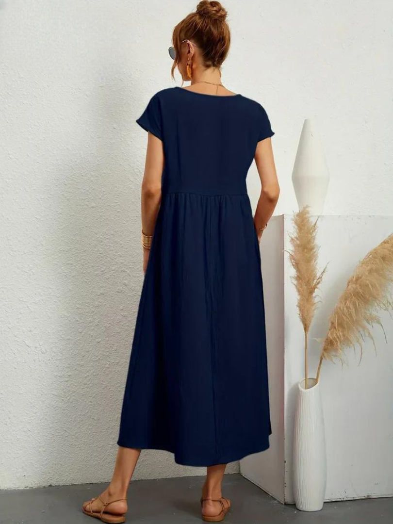 Maelis | Women's Cotton-Linen Pocket Dress