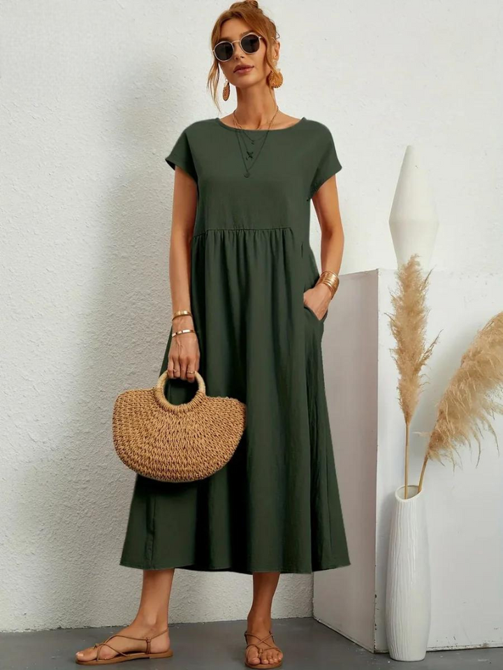 Maelis | Women's Cotton-Linen Pocket Dress