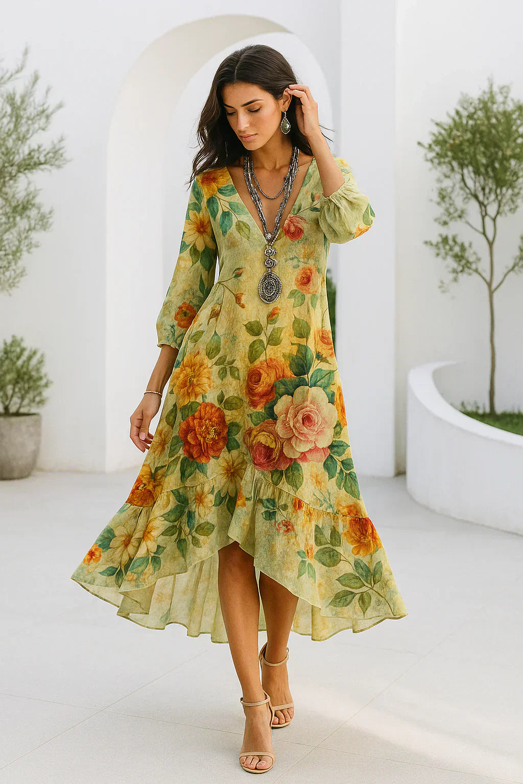 Casa | Bohemian Lightweight Floral Maxi Dress