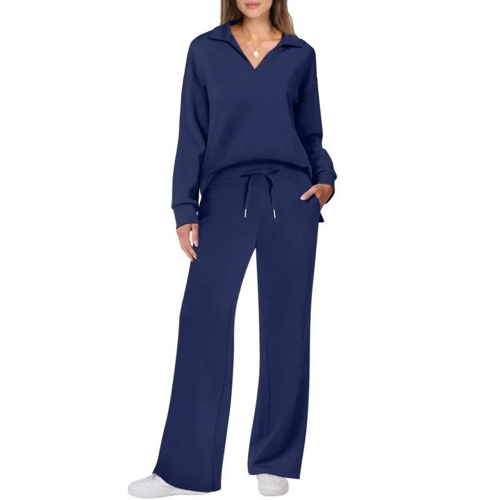 Women's Polyester Fiber Commuter Pant Set