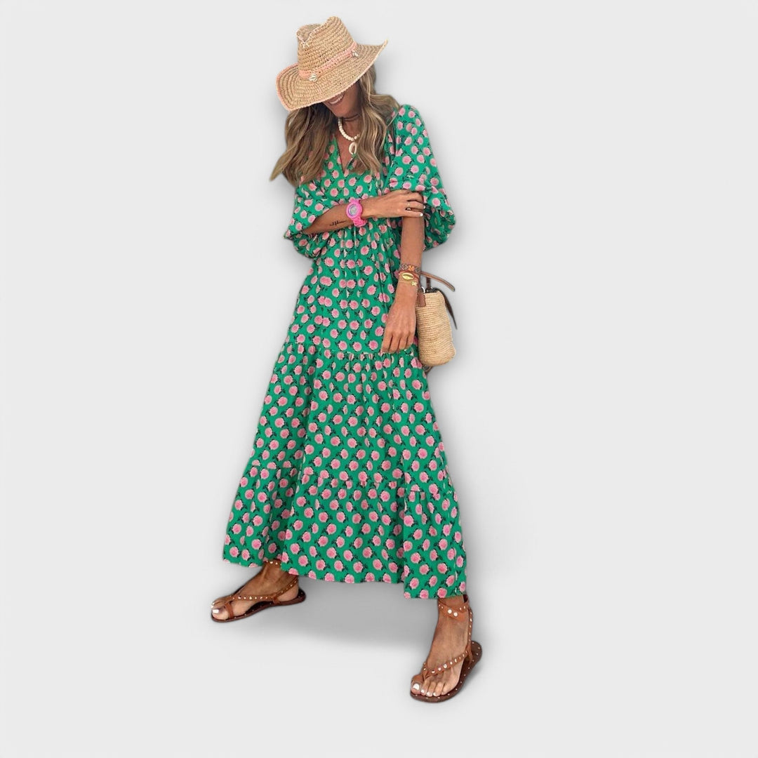 Mode Lumiére™ Elegant Geometric Maxi Dresses